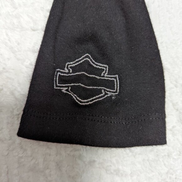 Harley-Davidson Women's Long Sleeve Sequin Top Medium Scoop Neck Cotton - Picture 3 of 7